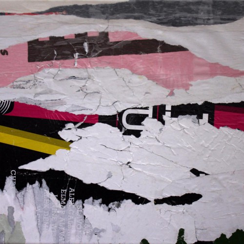 Landscape, 
40x30cm, 
collage on canvas, 
2012