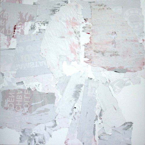 Sin título,  95x95cm,  collage sobre lienzo, 2012