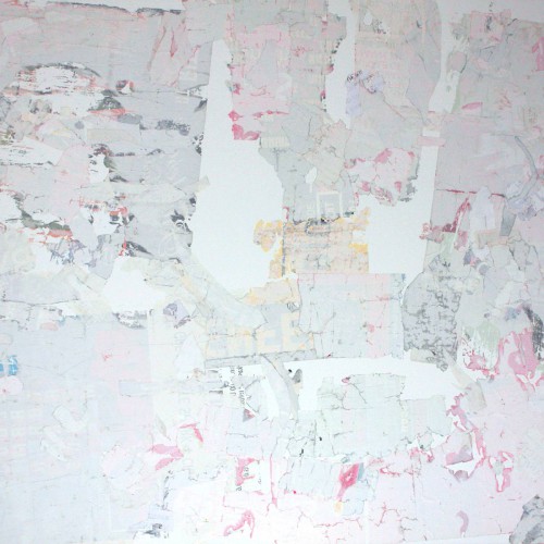 Sin título,  200x130cm,  collage sobre lienzo, 2012