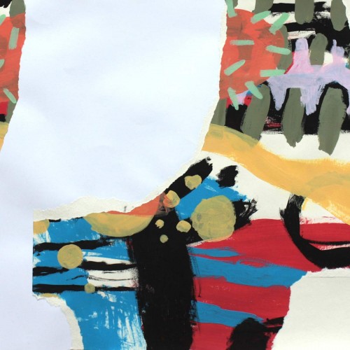 Espinoso, 42x83,5cm, acrílico y collage sobre papel, 2013