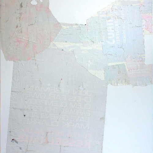 Ohne Titel,  100x95cm,  Collage auf Leinwand, 2012