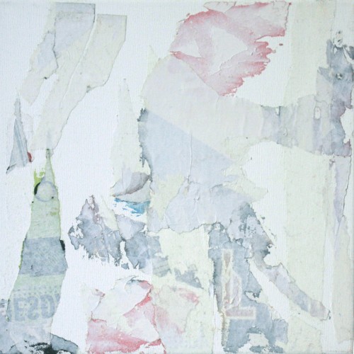 Ohne Titel,  30x30cm,  Collage auf Leinwand, 2012